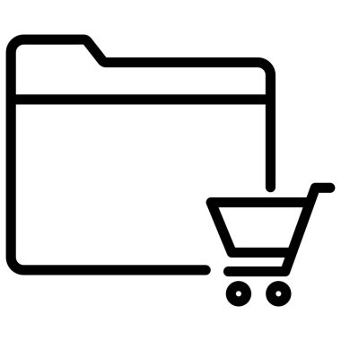 Cart dizini izole edilmiş Vektör simgesi kolayca düzenleyebilir ya da değiştirebilir