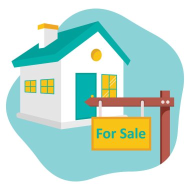 Ev satışı izole edilmiş vektör simgesi kolayca düzenlenebilir ya da düzenlenebilir