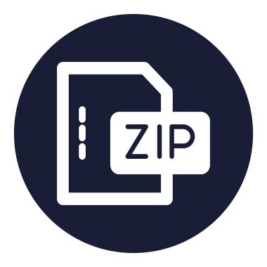 Zip dosyası izole edilmiş Vektör simgesi kolayca düzenleyebilir ya da değiştirebilir 