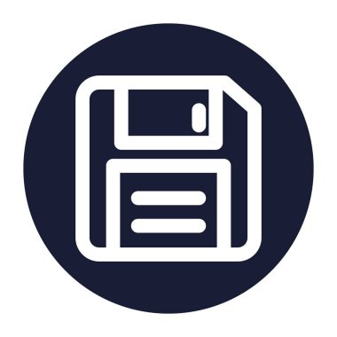 Kolayca değiştirebilen ya da düzenleyebilen Disket İzole Vektör simgesi