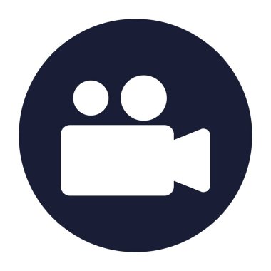 Video kamera izole edilmiş Vektör simgesi kolayca düzenleyebilir ya da değiştirebilir