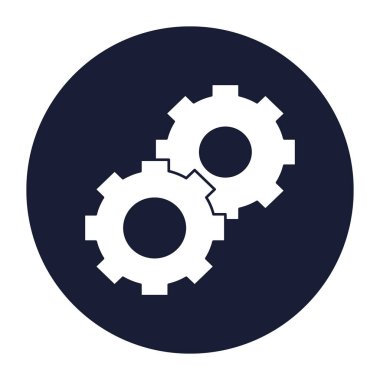 Kolayca değiştirebilen ya da düzenleyebilen Gear İzole Vektör simgesi