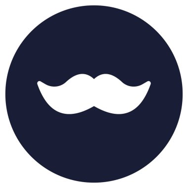 Kolayca düzenleyebilen ve düzenleyebilen Bıyıklı İzole Vektör simgesi