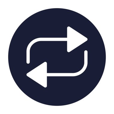 Kolayca değiştirilebilen ya da düzenlenebilen izole edilmiş Vektör simgesini tekrarla