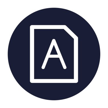 Yazı tipi dosyası izole edilmiş Vektör simgesi kolayca düzenlenebilir ya da değiştirilebilir