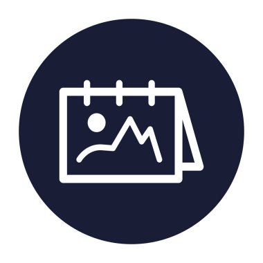 Kolayca düzenleyebilen ve düzenleyebilen resim takvimi izole edilmiş Vektör simgesi