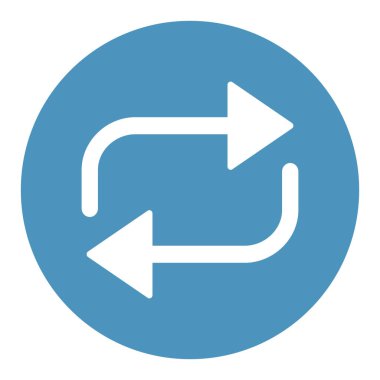 Kolayca değiştirilebilen ya da düzenlenebilen izole edilmiş Vektör simgesini tekrarla