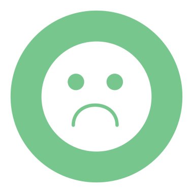 Kolayca değiştirebilen ya da düzenleyebilen üzgün yüz izole edilmiş Vektör simgesi