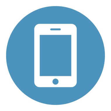 Cep telefonu izole edilmiş vektör simgesi kolayca değiştirilebilir ya da düzenlenebilir