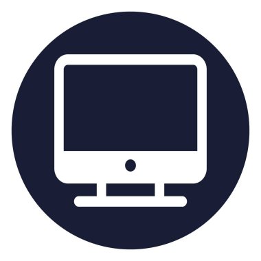 Monitör izole vektör simgesi hangi kolayca düzenlemek veya değiştirmek
