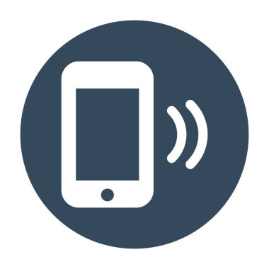 Kolayca değiştirilebilen veya düzenlenebilen mobil izole vektör simgesi