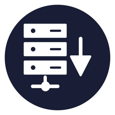 Veritabanı yedeği izole edilmiş Vektör simgesi kolayca düzenleyebilir ya da değiştirebilir