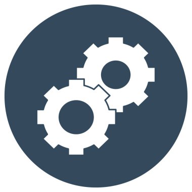 Kolayca değiştirebilen ya da düzenleyebilen Gear İzole Vektör simgesi