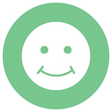 Mutlu yüz izole edilmiş vektör simgesi kolayca düzenleyebilir ya da değiştirebilir