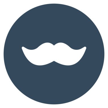 Kolayca düzenleyebilen ve düzenleyebilen Bıyıklı İzole Vektör simgesi