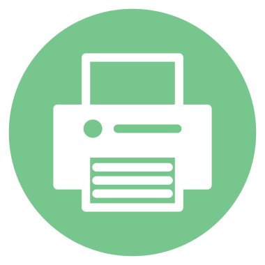 Kolayca düzenleyebilen veya düzenleyebilen Yazıcı İzole Vektör simgesi