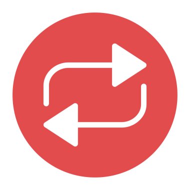 Kolayca değiştirilebilen ya da düzenlenebilen izole edilmiş Vektör simgesini tekrarla