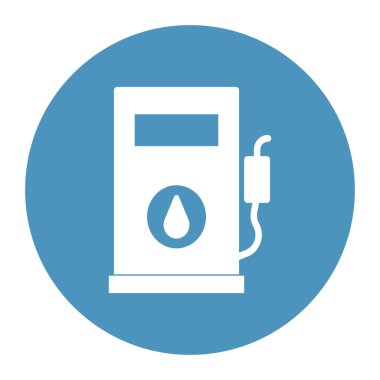 Yakıt istasyonu izole edilmiş Vektör simgesi kolayca değiştirilebilir ya da düzenlenebilir