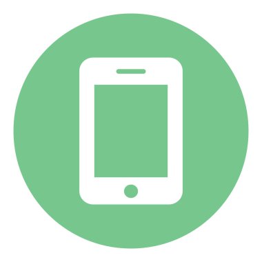 Cep telefonu izole edilmiş vektör simgesi kolayca değiştirilebilir ya da düzenlenebilir