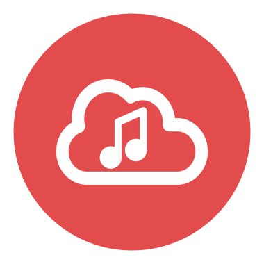 Kolayca değiştirebilen veya düzenleyebilen müzik bulutu izole edilmiş Vektör simgesi