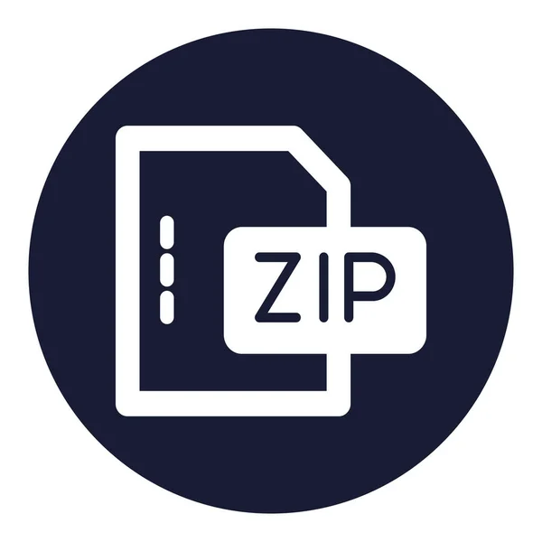 Fichier Zip Isolée Icône Vectorielle Qui Peut Facilement Modifier Modifier — Image vectorielle