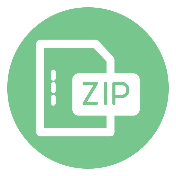 Zip File Izolált Vector Ikon Amely Könnyen Módosíthatja Vagy Szerkesztheti — Stock Vector