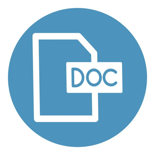 Documento Doc Icono Vector Aislado Que Puede Modificar Editar Fácilmente — Vector de stock
