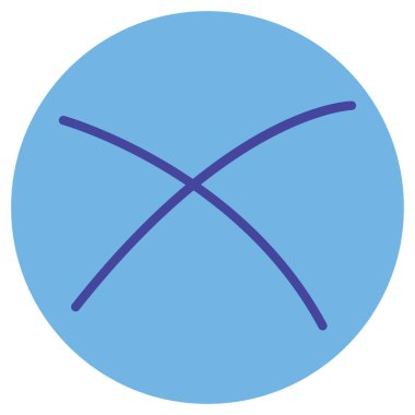 Kolayca değiştirebilen veya düzenleyebilen Çapraz İzole Vektör simgesi