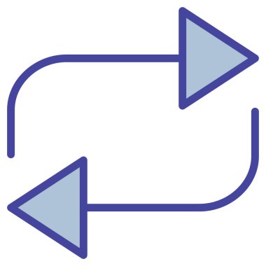 Kolayca değiştirilebilen ya da düzenlenebilen izole edilmiş Vektör simgesini tekrarla