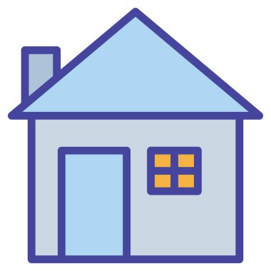 Kolayca değiştirebilen ya da düzenleyebilen Ev İzole Vektör simgesi