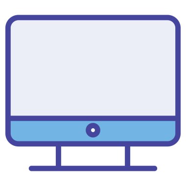 Monitör izole vektör simgesi hangi kolayca düzenlemek veya değiştirmek