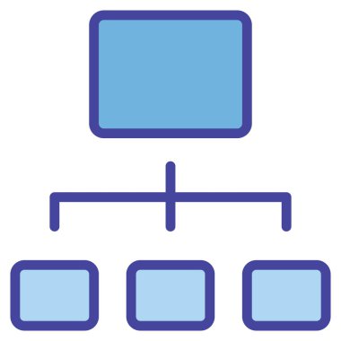 Hiyerarşi İzole Vektör simgesi kolayca düzenleyebilir ya da düzenleyebilir