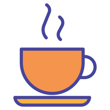 Kahve izole edilmiş vektör simgesi kolayca değiştirilebilir ya da düzenlenebilir