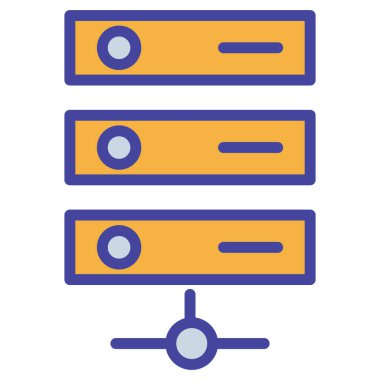 Veritabanı İzole Vektör simgesi kolayca düzenleyebilir ya da değiştirebilir