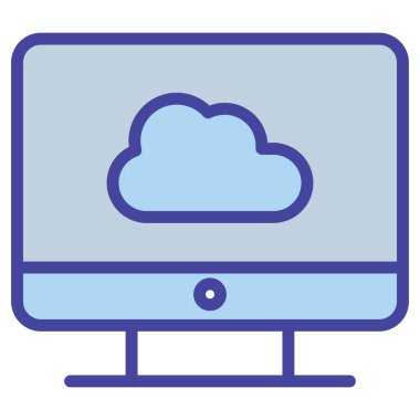 Monitör izole vektör simgesi hangi kolayca düzenlemek veya değiştirmek