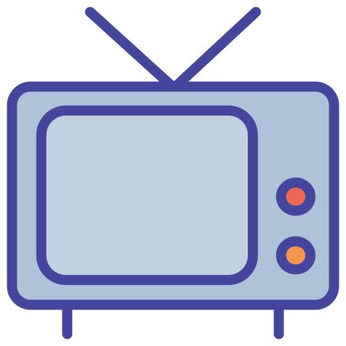 TV izole vektör simgesi hangi kolayca düzenlemek veya değiştirmek