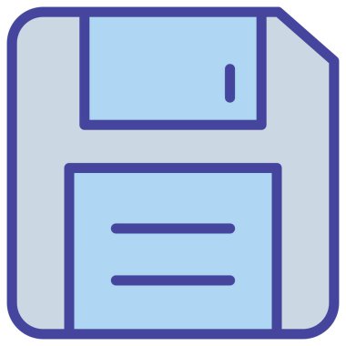 Kolayca değiştirebilen ya da düzenleyebilen Disket İzole Vektör simgesi