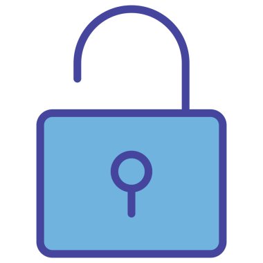 Kolayca değiştirilebilen ya da düzenlenebilen izole edilmiş vektör simgesini kilitle