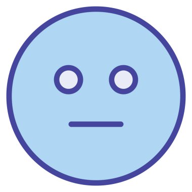tepkisiz emoji izole edilmiş vektör simgesi kolayca değiştirilebilir veya düzenlenebilir