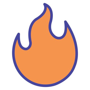 Kolayca değiştirebilen veya düzenleyebilen izole edilmiş Vektör simgesini ateşle