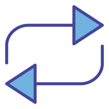 Kolayca değiştirilebilen ya da düzenlenebilen izole edilmiş Vektör simgesini tekrarla