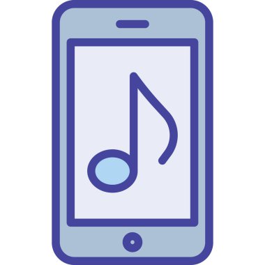Mobil müzik izole edilmiş Vektör simgesi kolayca düzenleyebilir veya değiştirebilir
