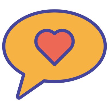 Kalp kabarcığı izole edilmiş vektör simgesi kolayca değiştirebilir ya da düzenleyebilir