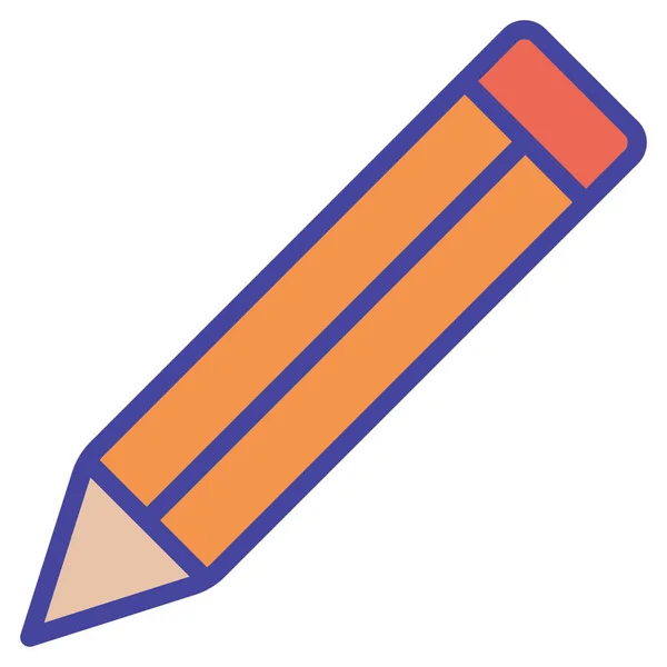 Ceruza Izolált Vektor Ikon Amely Könnyen Módosítható Vagy Szerkeszthető — Stock Vector