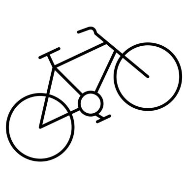 Kolayca düzenleyebilen ya da düzenleyebilen izole edilmiş vektör simgesini bisikletle