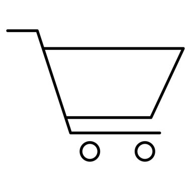 Kolayca değiştirebilen ya da düzenleyebilen Cart izole Vektör simgesi