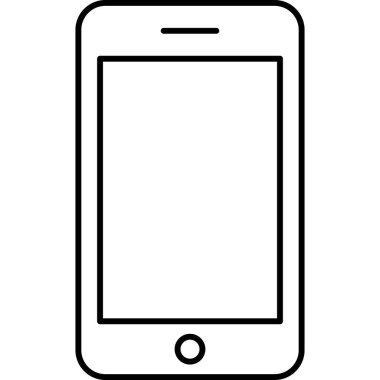 Cep telefonu izole edilmiş vektör simgesi kolayca değiştirilebilir ya da düzenlenebilir