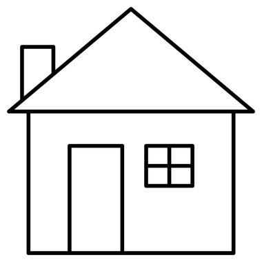 Kolayca değiştirebilen ya da düzenleyebilen Ev İzole Vektör simgesi