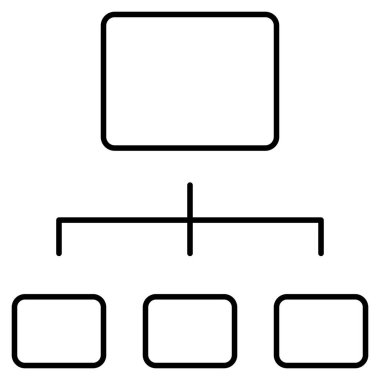 Hiyerarşi İzole Vektör simgesi kolayca düzenleyebilir ya da düzenleyebilir