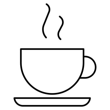 Kahve izole edilmiş vektör simgesi kolayca değiştirilebilir ya da düzenlenebilir